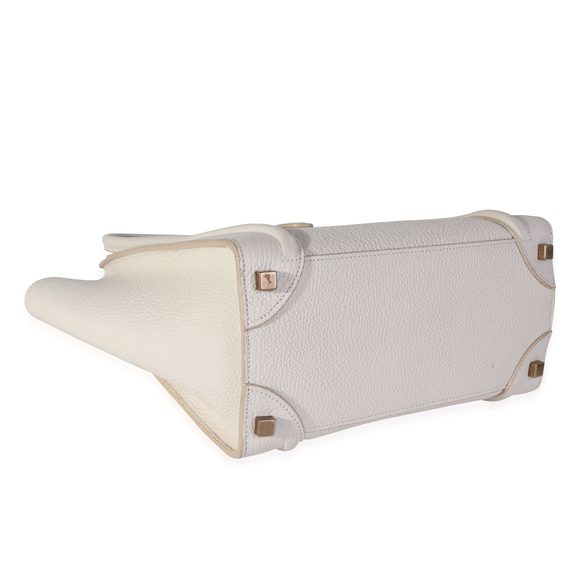 Celine Off-White Chèvre Micro Luggage Tote - Picture 6 of 7